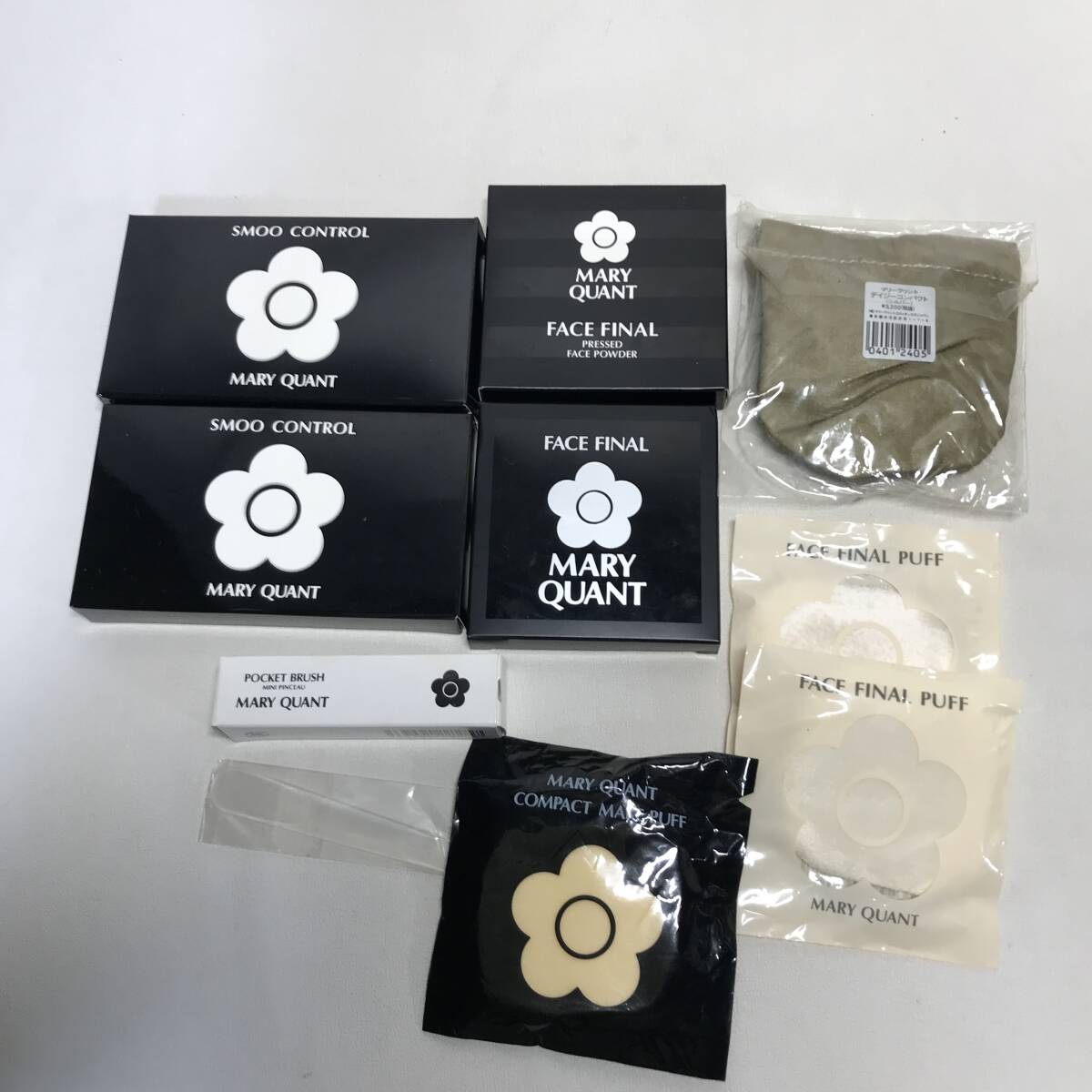 KJ4 MARY QUANT マリークワント コスメ ファンデーション コンパクトケース フェイスファイナル ブラシ付 まとめ 長期保管デッドストック