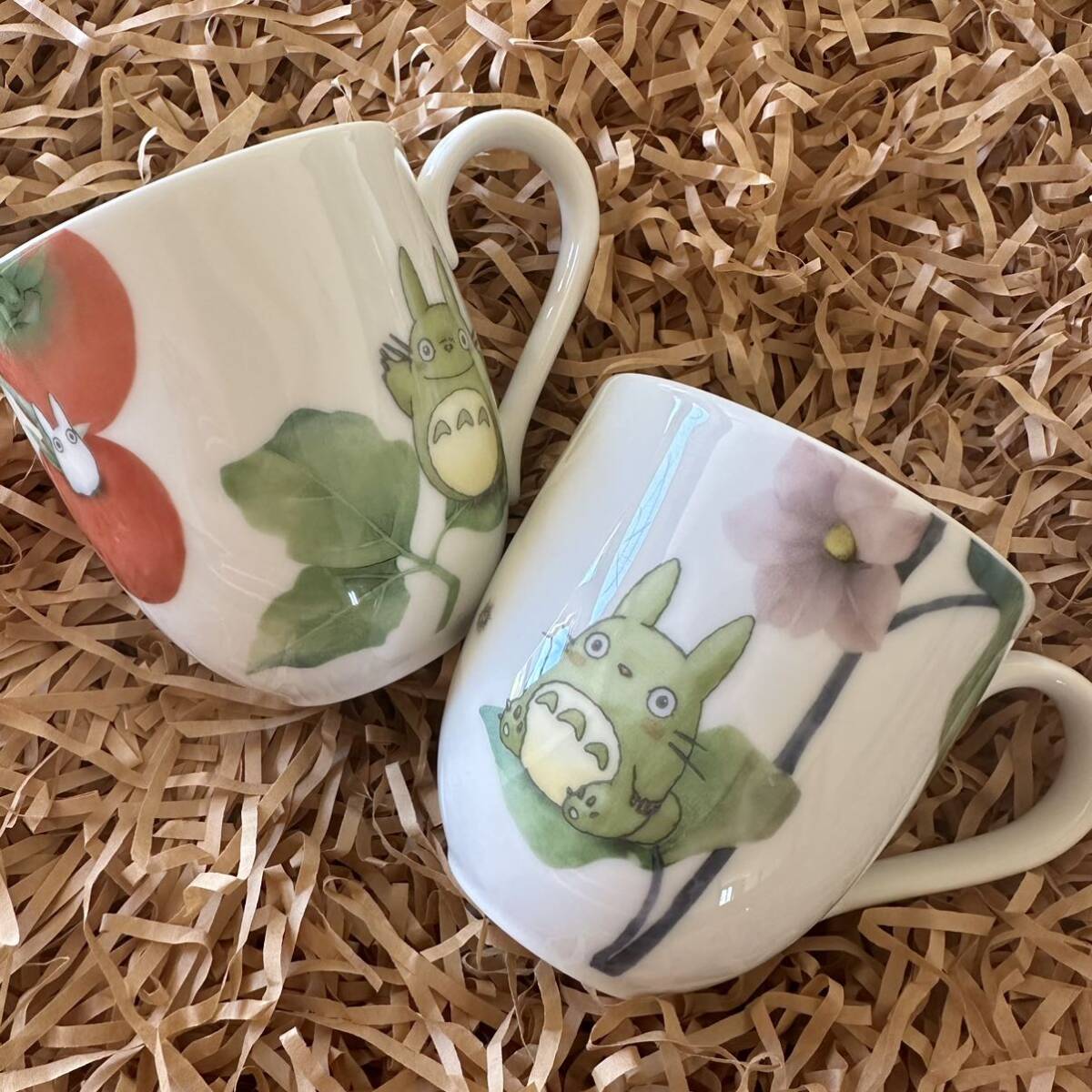 ノリタケ となりのトトロ マグカップ 2個セット トトロ ジブリ 野菜 ナストマト オシャレ可愛い コレクション ペアマグ ブランド食器 新品