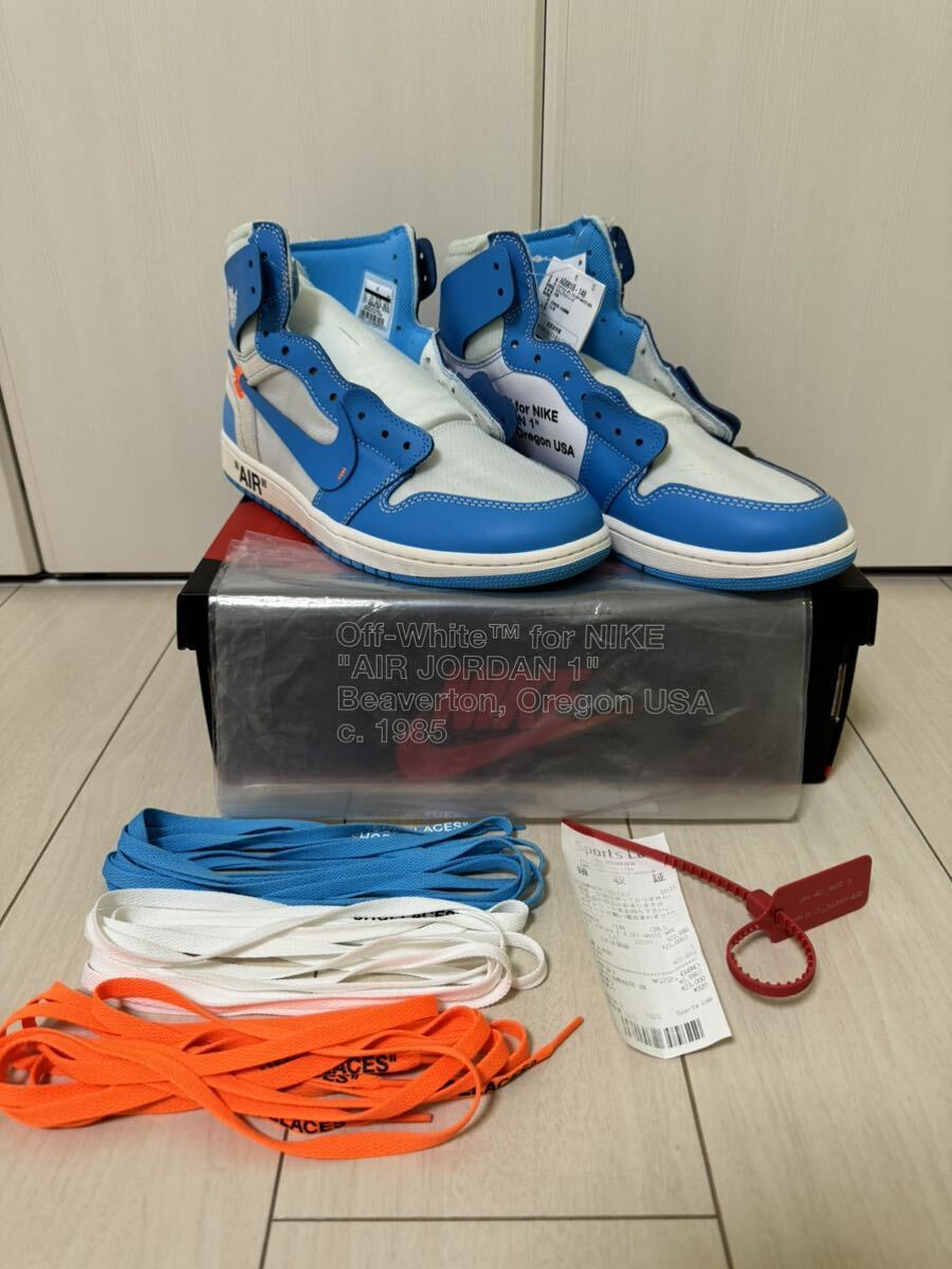 NIKE ナイキ エアジョーダン1 オフホワイト UNC 28.5 US10.5 ナイキ NIKE ×Off-White オフホワイト Air Jordan 1 High UNC