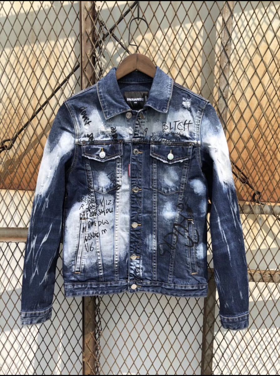 【未使用】 DSQUARED2 サイズ48 ディースクエアード デニム ジャケット Gジャン デニムジャケット トップス アウター デニム 
