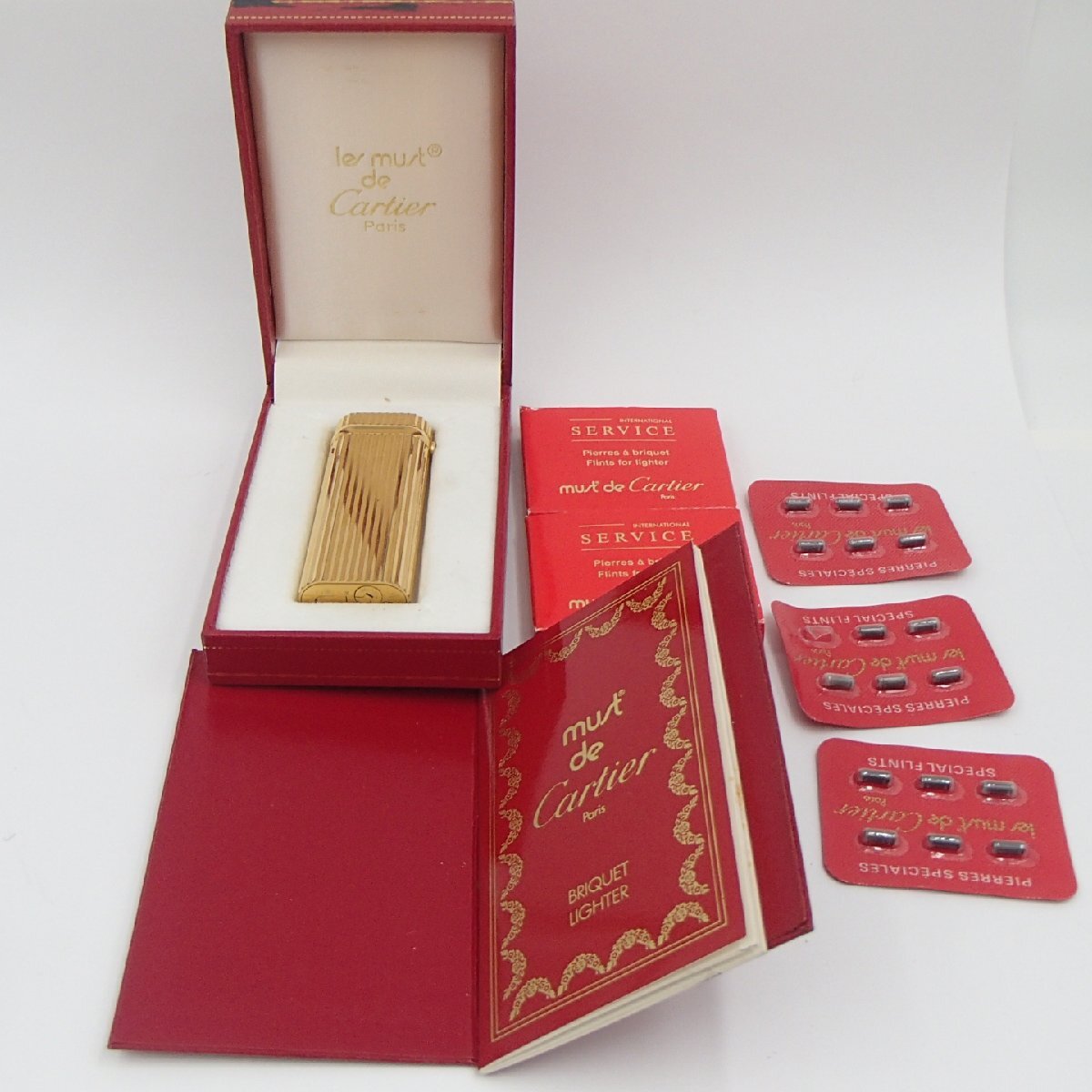 ◎Cartier カルティエ ダイヤ付/ ガスライター ライター 喫煙具 喫煙グッズ 着火未確認 ◎KR