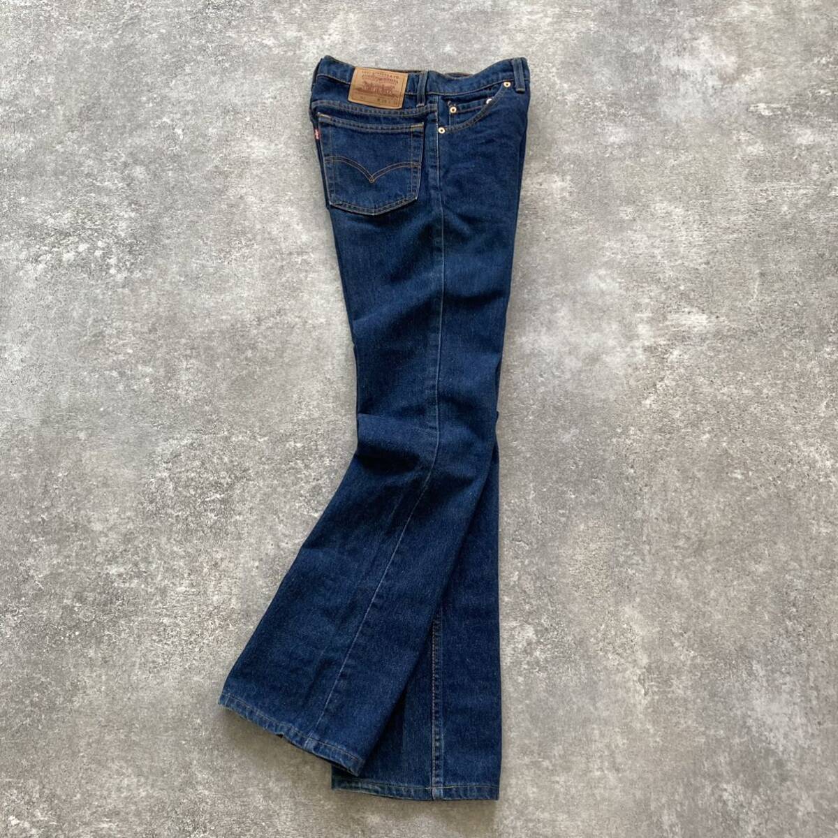 [Levi\'s] Levi's Denim flare pants ботинки cut USA производства 90s LEVI\'S 90 годы America производства Vintage Denim брюки джинсы темно синий 