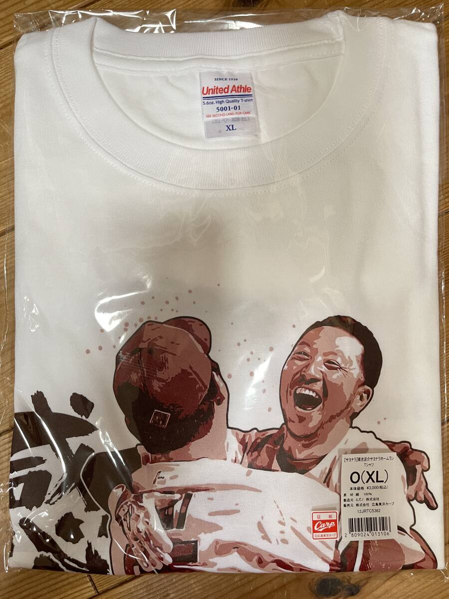 広島 カープ 菊池涼介 1500本安打記念Tシャツ 降ら Oサイズ 広島 カープ 菊池涼介 1500本安打記念Tシャツ 降ら Oサイズ
