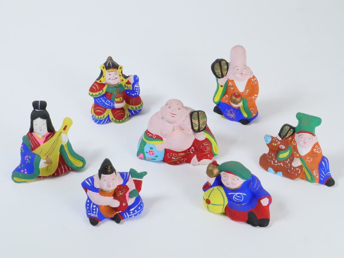 【楽天スーパーセール】 小幡人形 七福神 風俗人形 伝統工芸 民芸 滋賀県 郷土玩具 揃い その他