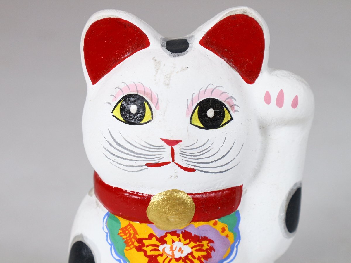 即決【昭和レトロ百貨店】大きな招き猫 戦前土人形縁起物商売 即決【昭和レトロ百貨店】大きな招き猫 戦前土人形縁起物商売