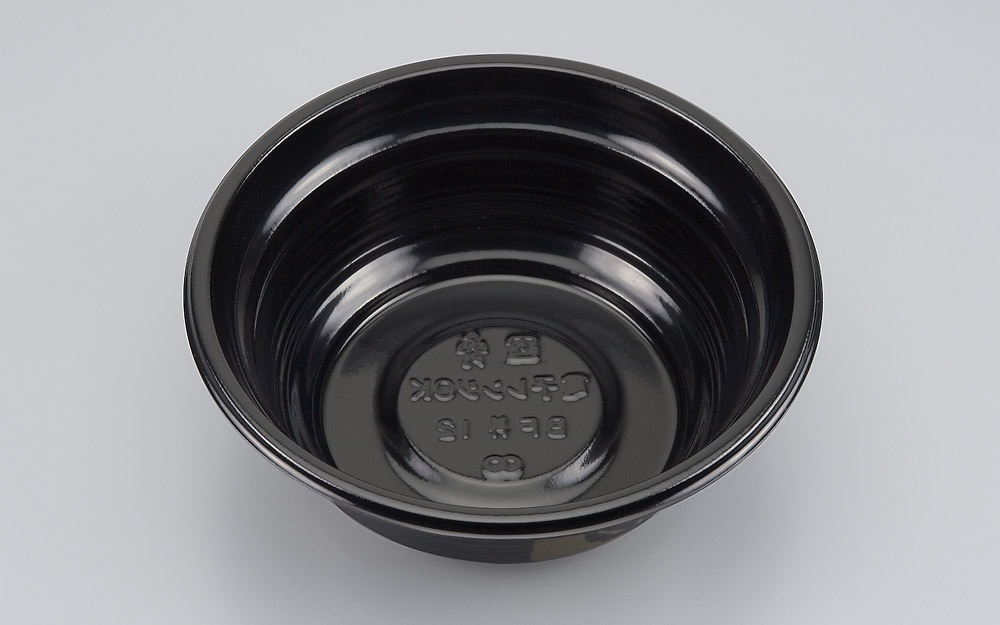 蓋付き】使い捨て弁当箱 丼物 BF丼12(黒つづみ) 本体 蓋付き】使い捨て弁当箱 丼物 BF丼12(黒つづみ) 本体