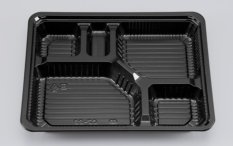 使い捨て弁当箱 新ＣＺ－２３（ＢＳ黒）本体 【600枚】 シーピー化成 業務用 スーパー