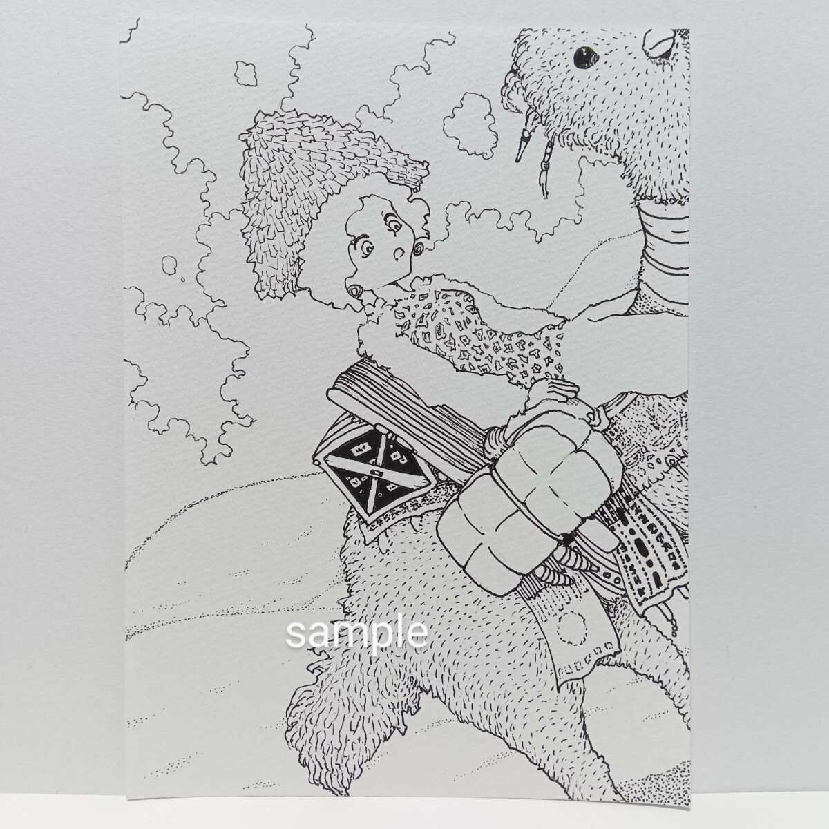オリジナルイラスト☆手描きイラスト☆砂漠☆ハンドメイド☆絵 オリジナルイラスト☆手描きイラスト☆砂漠☆ハンドメイド☆絵
