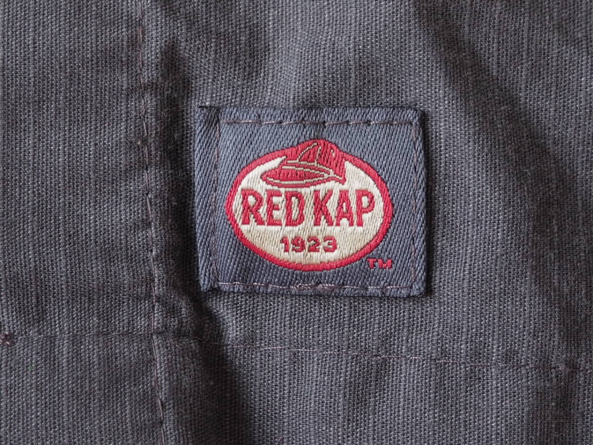 * free shipping * RED KAP Red Kap USA direct import old clothes short sleeves . collar ratio wing .. box work shirt men's XL dark gray tops used 