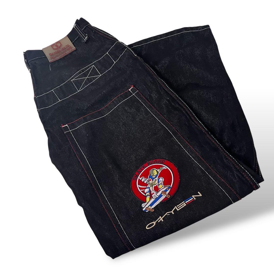 美品 極太 00s y2k oxygen オキシゲン デニム 刺繍 バギー B系 美品 極太 00s y2k oxygen オキシゲン デニム 刺繍 バギー B系