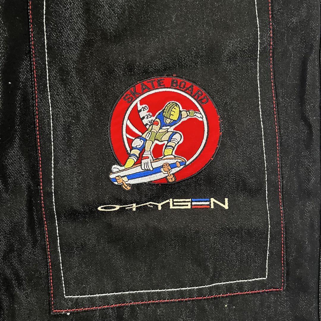 美品 極太 00s y2k oxygen オキシゲン デニム 刺繍 バギー B系 美品 極太 00s y2k oxygen オキシゲン デニム 刺繍 バギー B系