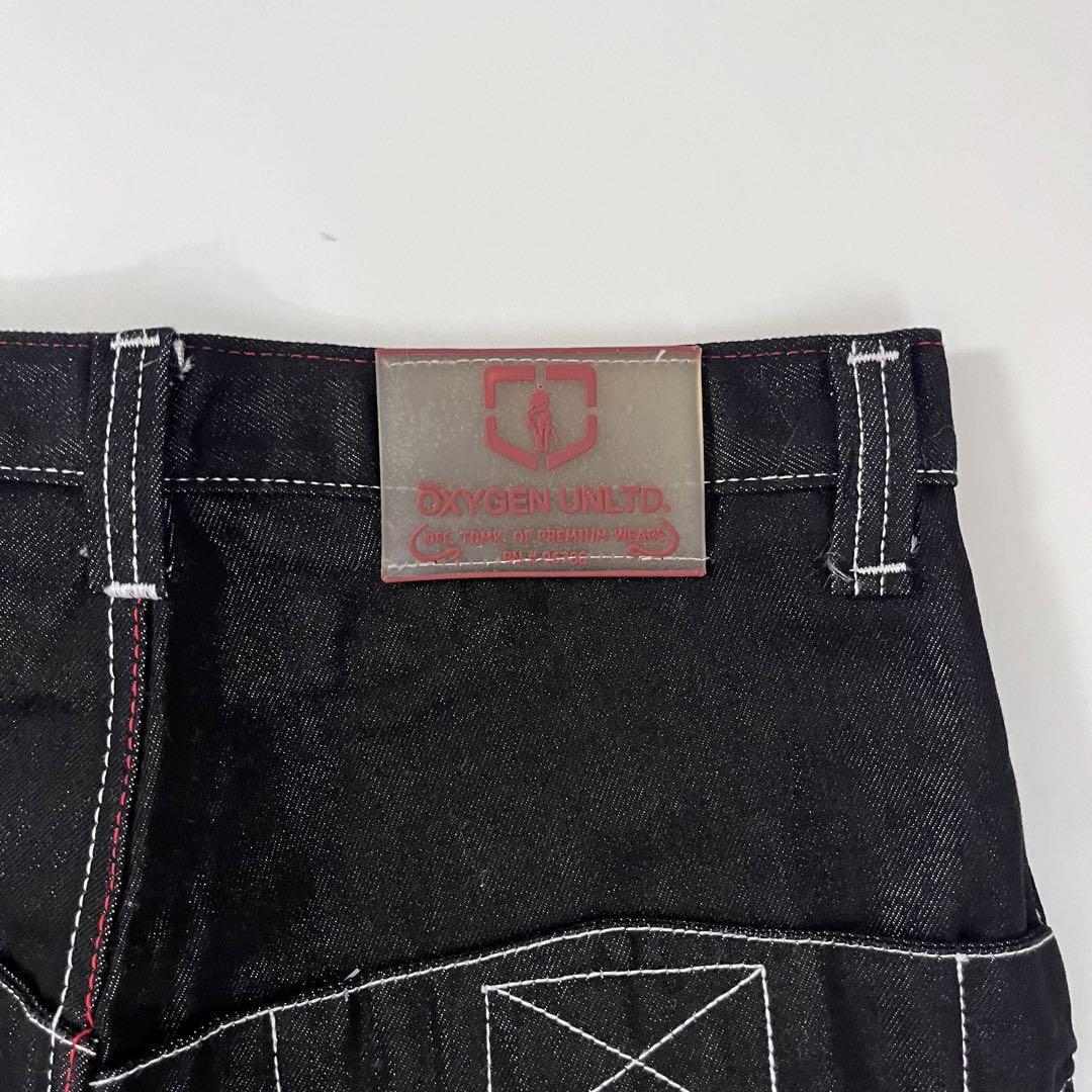 美品 極太 00s y2k oxygen オキシゲン デニム 刺繍 バギー B系 美品 極太 00s y2k oxygen オキシゲン デニム 刺繍 バギー B系