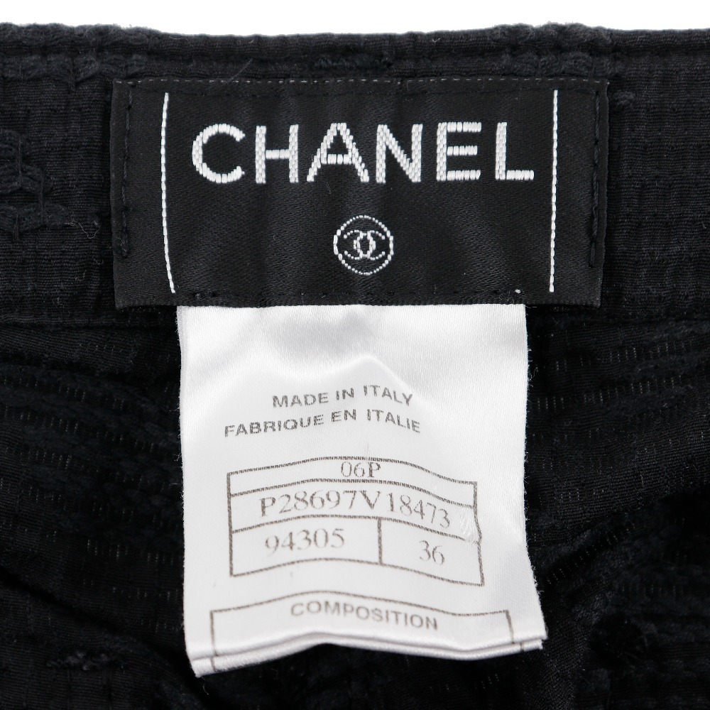 CHANEL Chanel Icon 06P P28697V18473 брюки хлопок чёрный женский [W171124688] б/у 