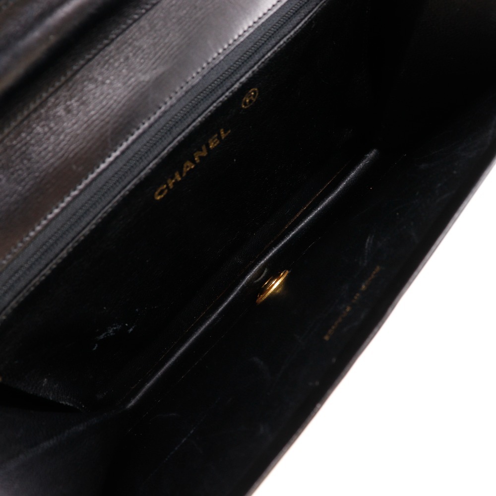 CHANEL Chanel цепь плечо здесь Mark Vintage сумка на плечо машина f чёрный женский [I191824009] б/у 