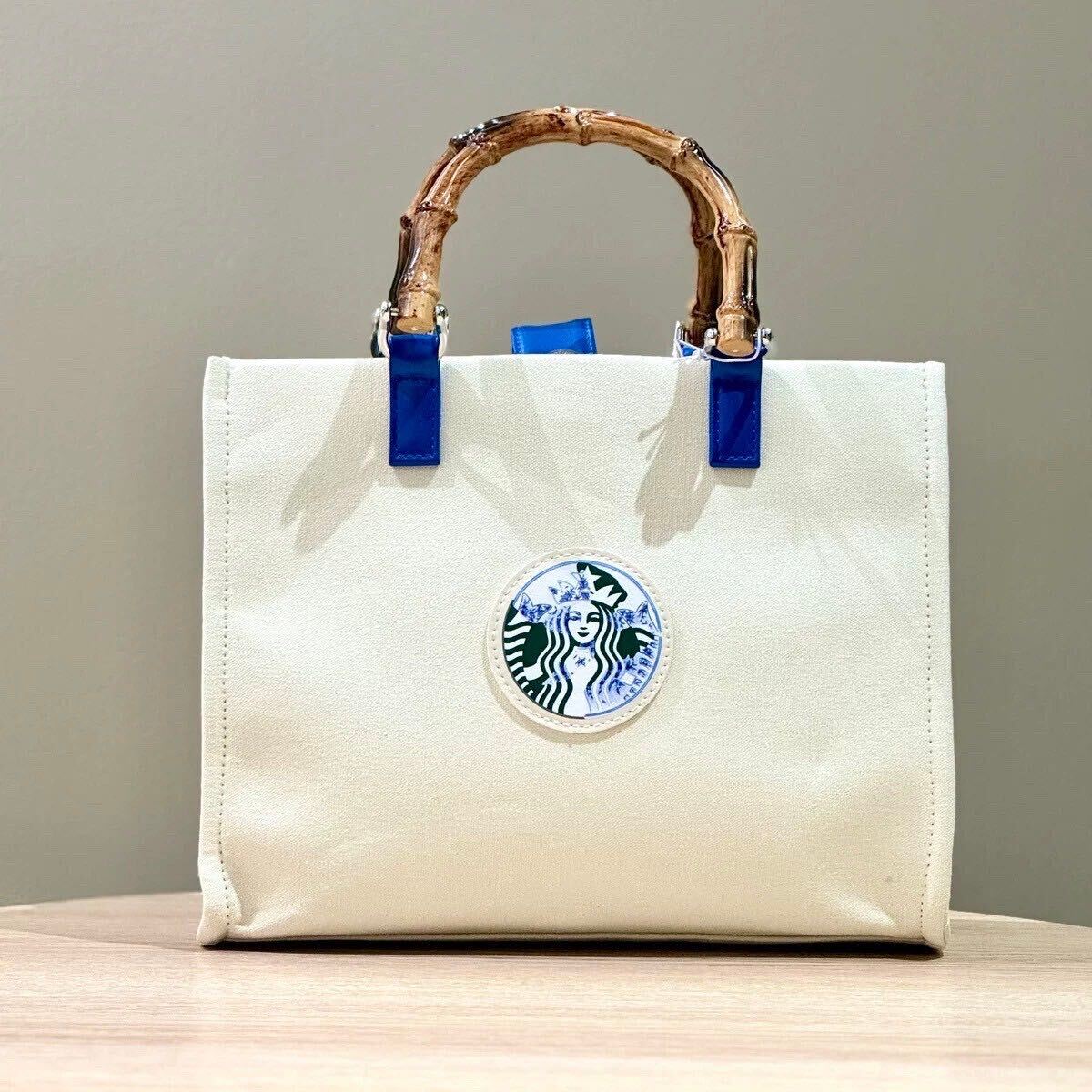 スターバックス海外中国 25周年アニバーサリー染付2WAY バッグ スターバックスSTARBUCKS海外台湾中国25周年アニバーサリー染付