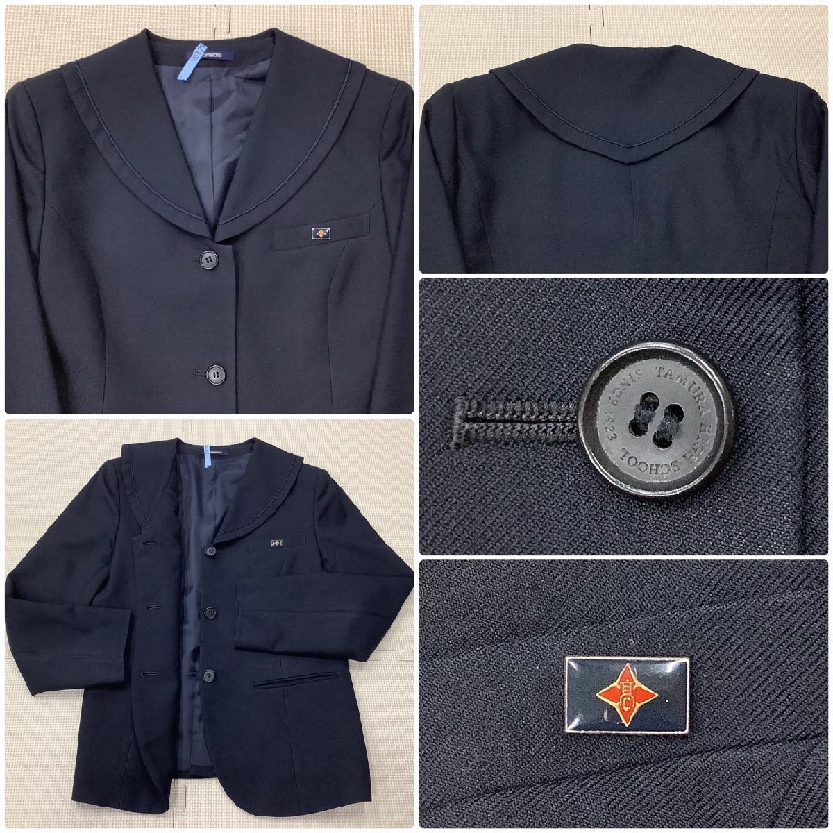 I71/Y(中古)福島県 田村高校 女子制服6点 /L/LL/W69/丈60/ I71/Y(中古)福島県 田村高校 女子制服6点 /L/LL/W69/丈60/