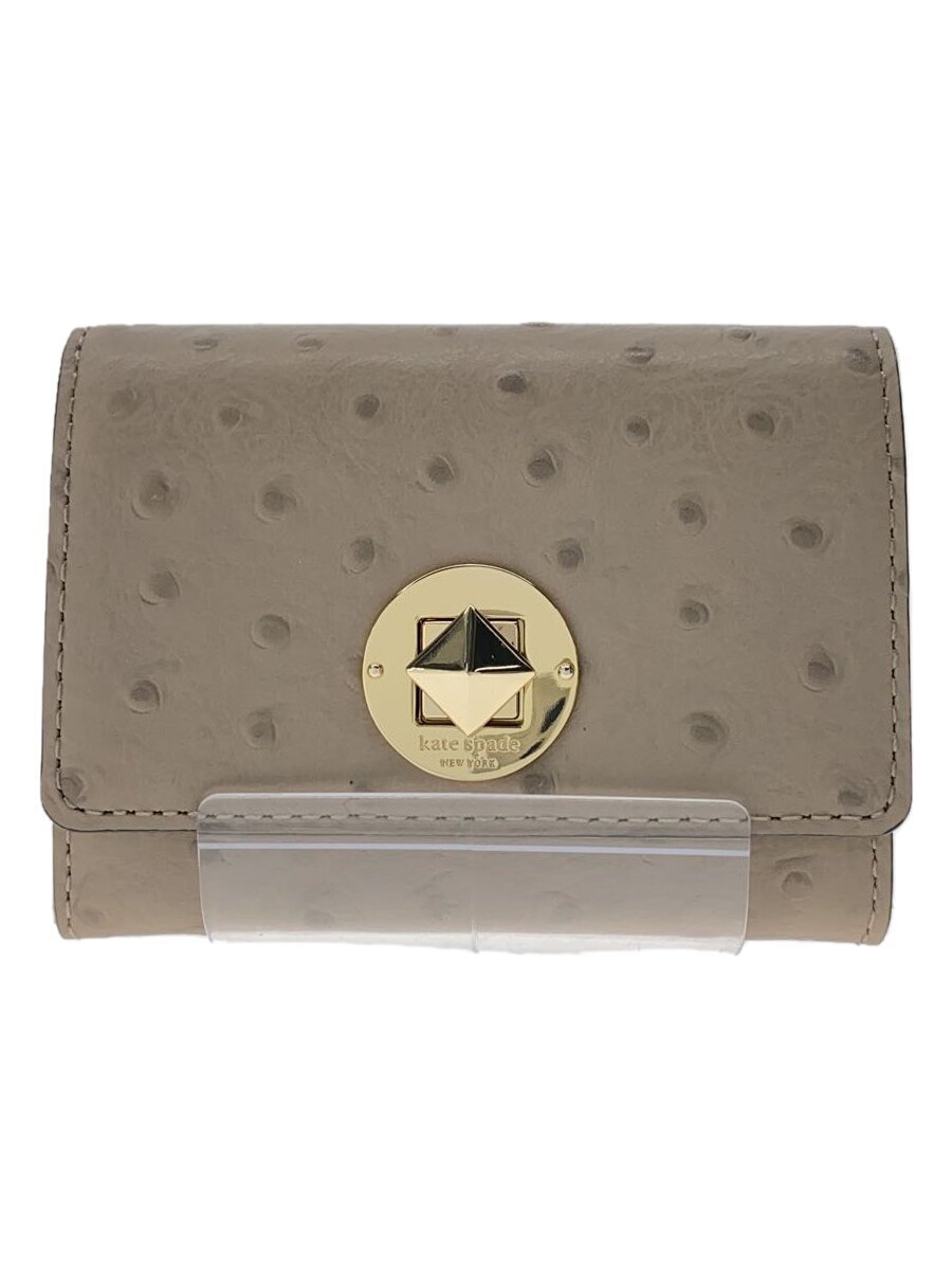 kate spade new york◆2つ折り財布/-/BEG/レディース