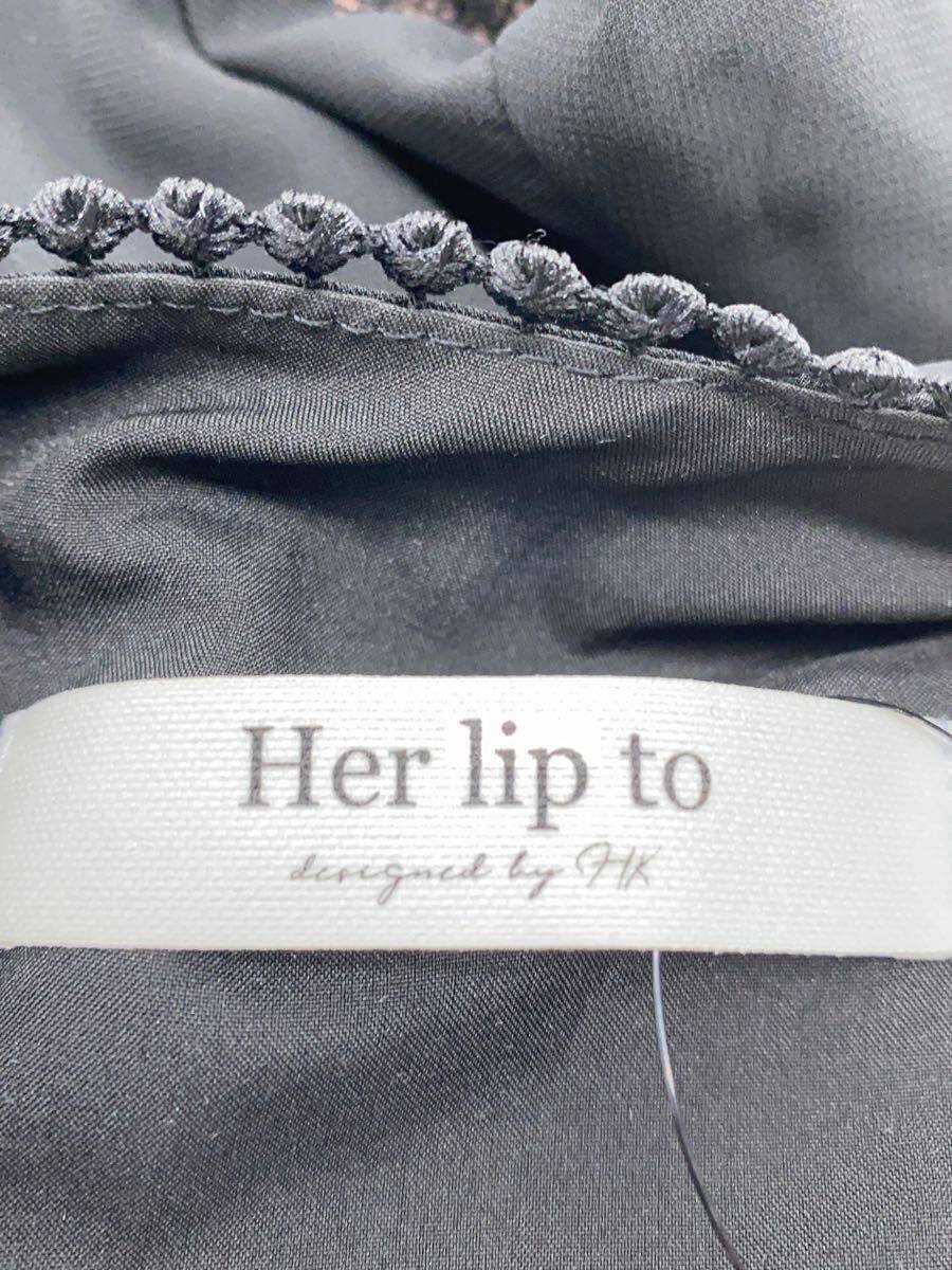 Her lip to◇Social Lace Trimmed Dress/S/ポリエステル/BLK Her lip to◇Social Lace Trimmed Dress/S/ポリエステル/BLK