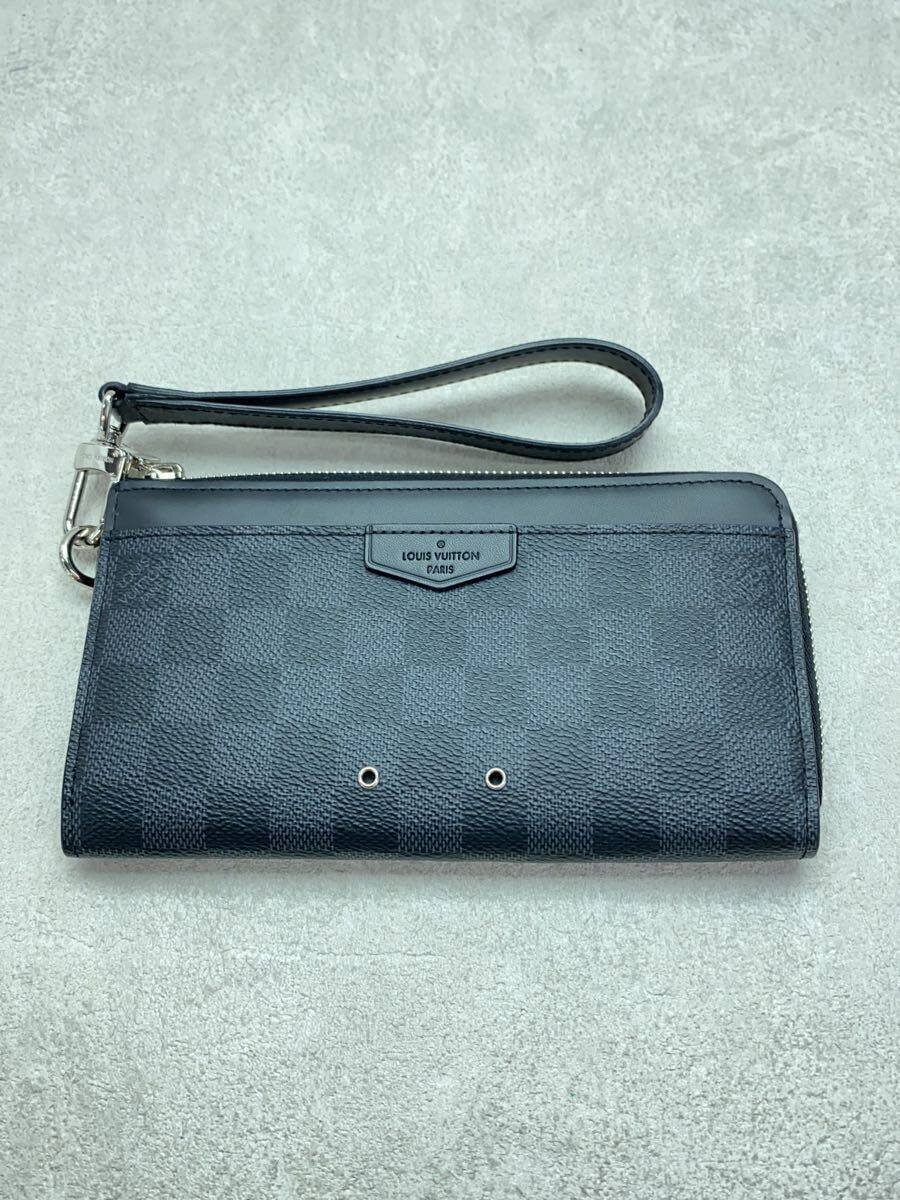 LOUIS VUITTON◇ジッピー・ドラゴンヌ_ダミエ・グラフィット_BLK LOUIS VUITTON◇ジッピー・ドラゴンヌ_ダミエ・グラフィット_BLK