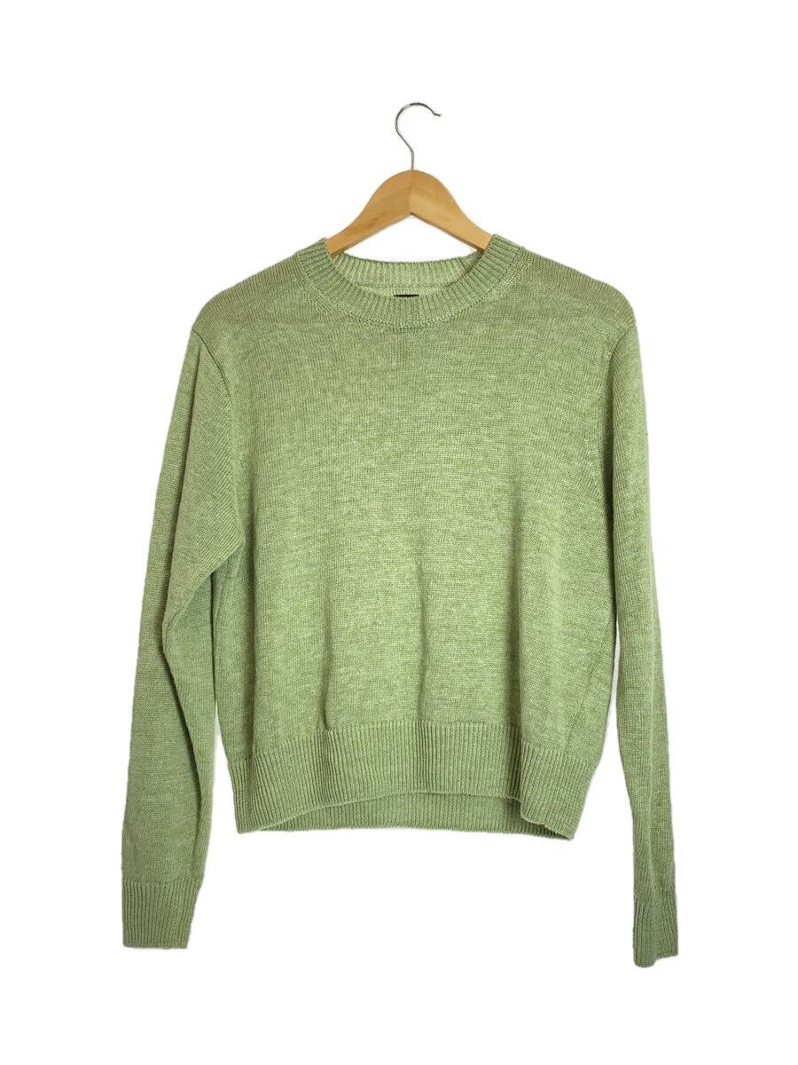 BATONER◆WASHED HIGH COUNT LINEN CREW NECK/1/リネン/GRN/無地/BN-24SL-021//