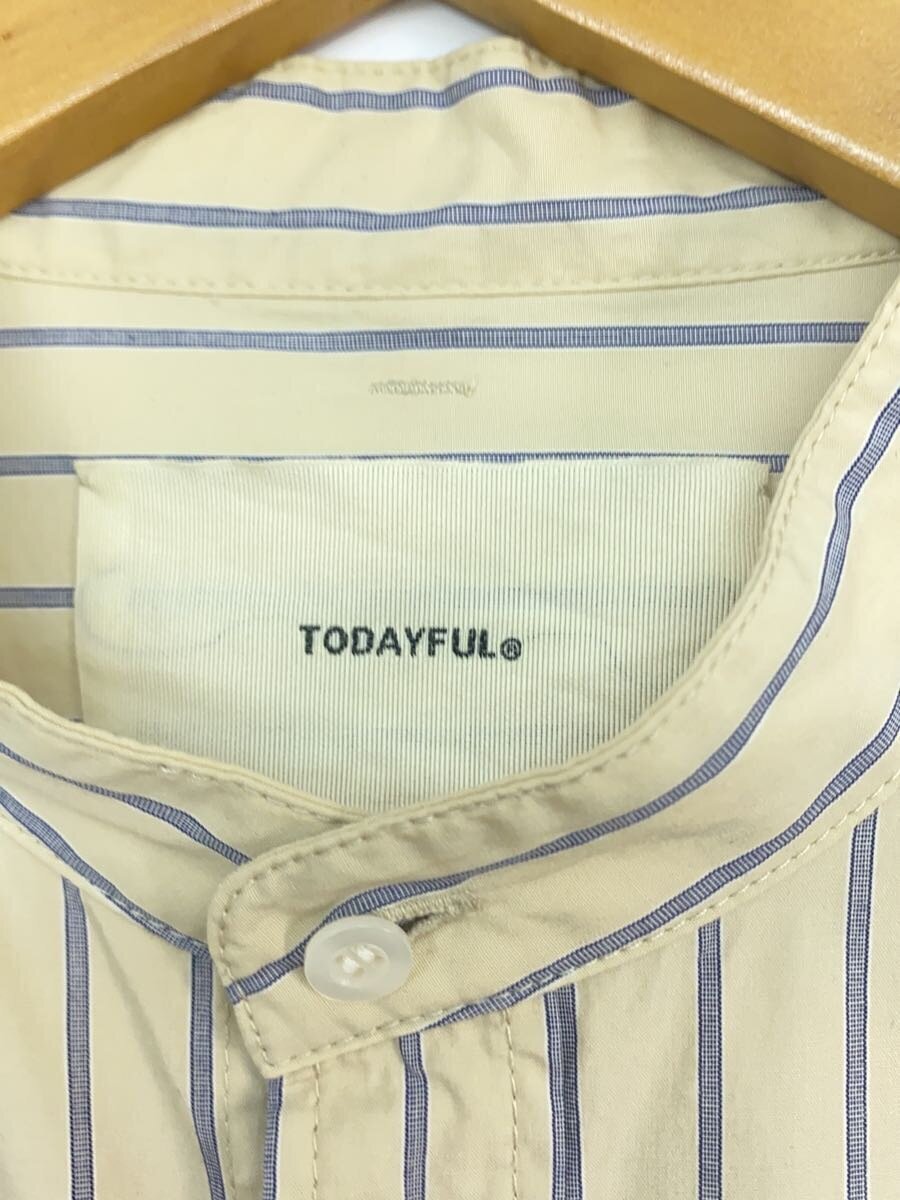 TODAYFUL◇Stripe Over Shirts/長袖シャツ/FREE/コットン/CRM TODAYFUL◇Stripe Over Shirts/長袖シャツ/FREE/コットン/CRM
