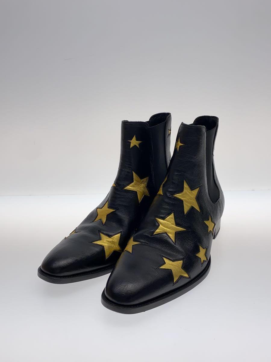 SAINT LAURENT* Star / каблук / со вставкой из резинки ботинки /44/BLK/579404
