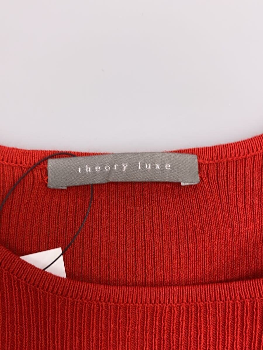 theory luxe* knitted * sweater ( thin )/38/ rayon /RED/ plain /03-9301726-270-038