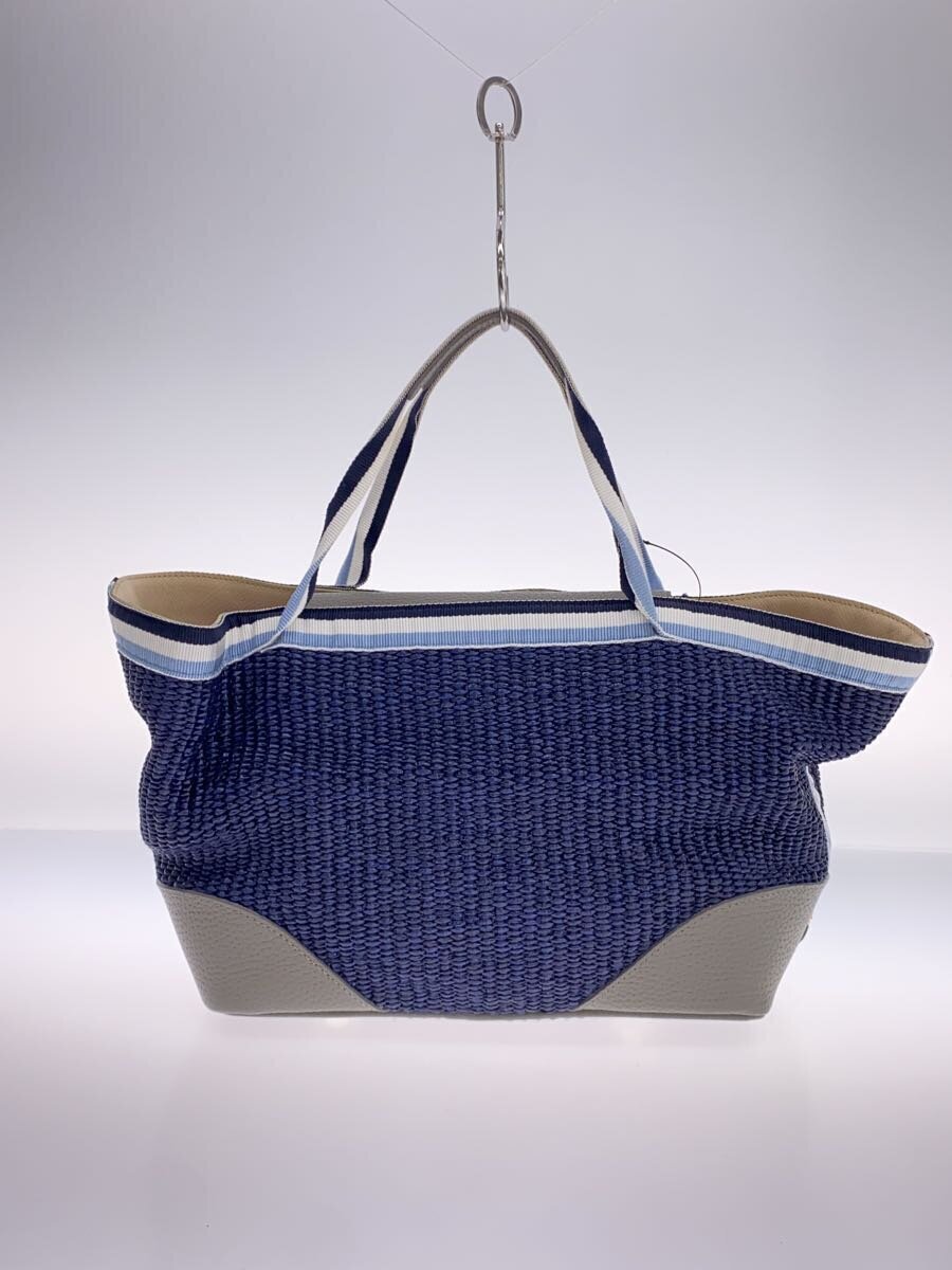A.D.M.J.◇サマーファブリック/スワロフスキートートバッグ/NVY A.D.M.J.◇サマーファブリック/スワロフスキートートバッグ/NVY