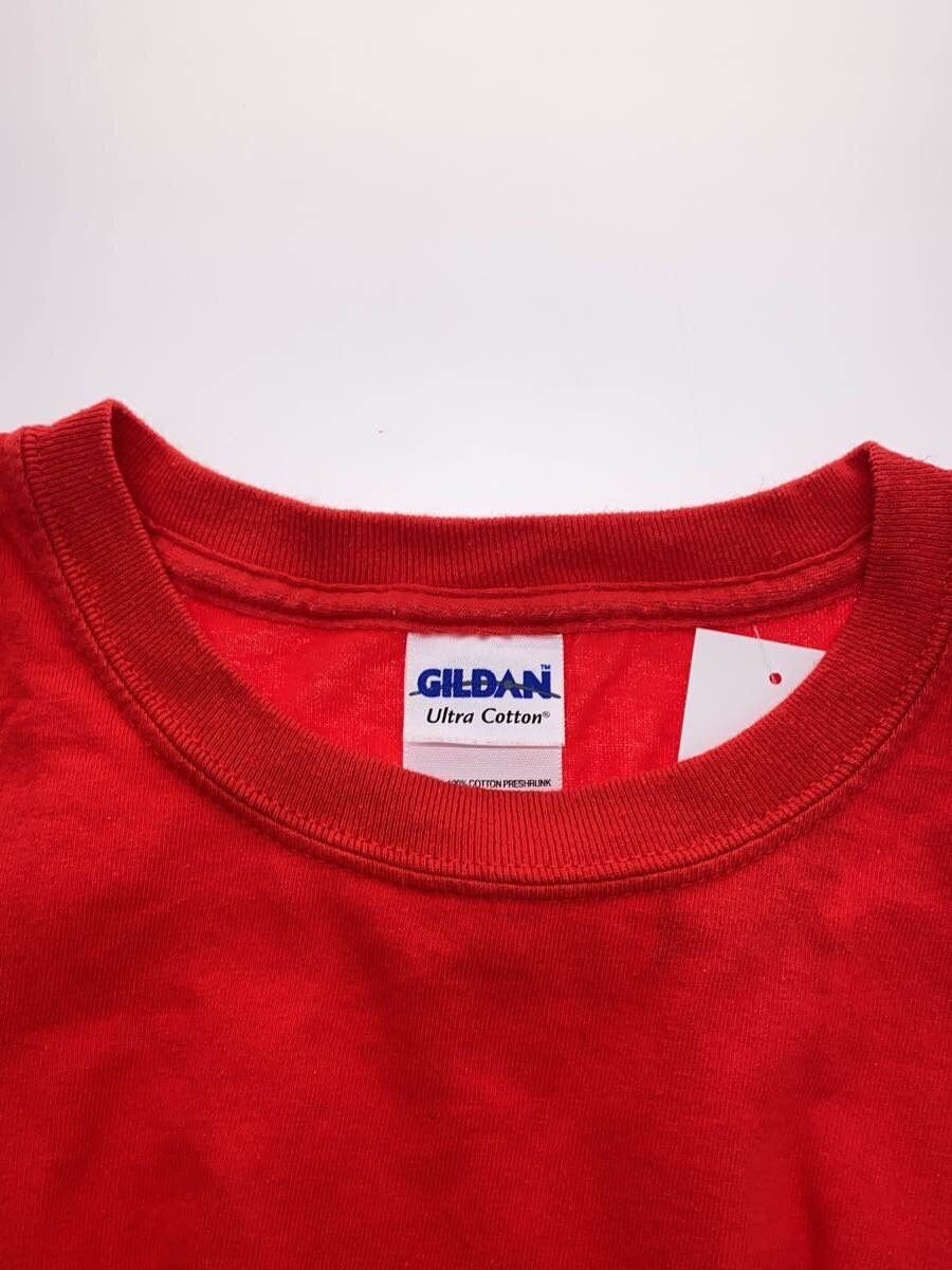 GILDAN*apple/ T-shirt /XL/ cotton /RED/ print //