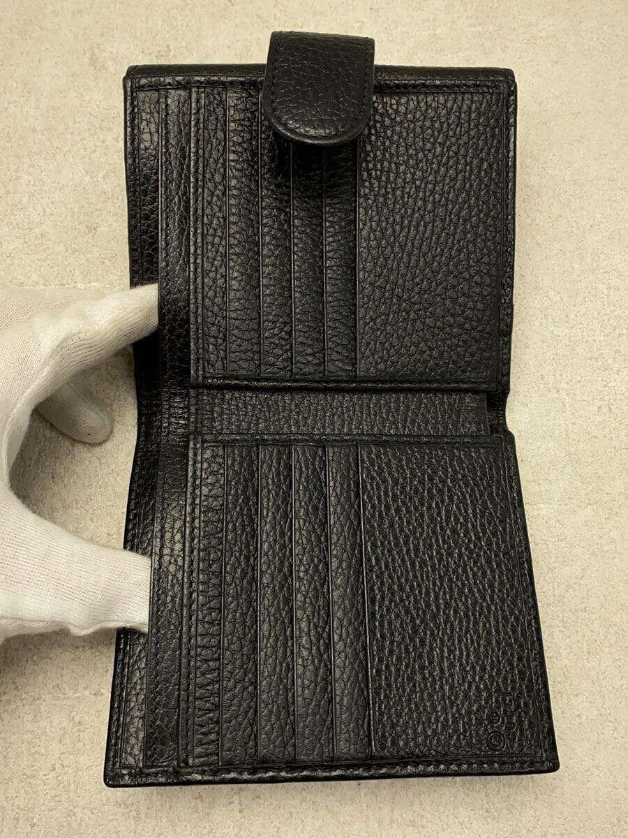 GUCCI◇2ツ折サイフ_インターロッキングG/レザー/BLK/レディース GUCCI◇2ツ折サイフ_インターロッキングG/レザー/BLK/レディース