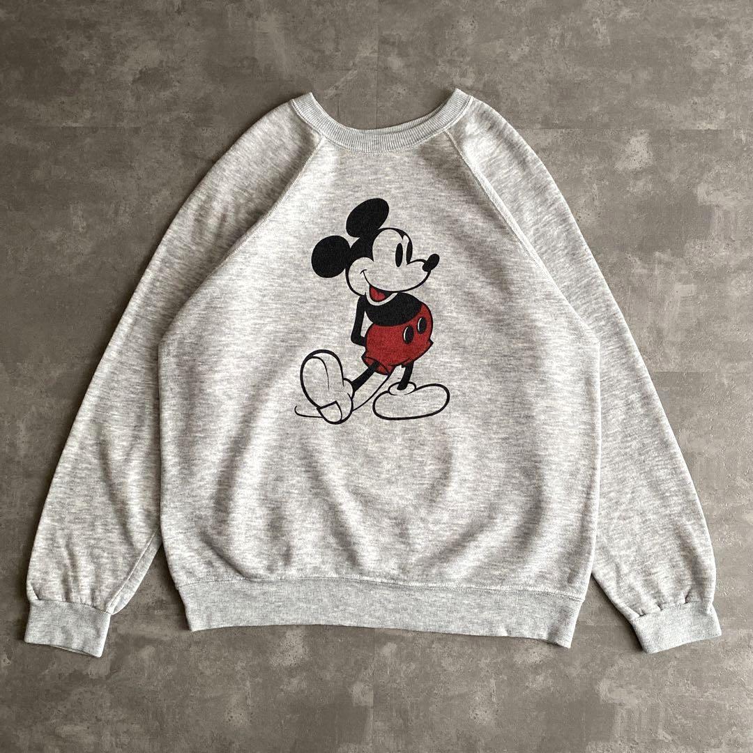 ビッグサイズ 70s 80s ビンテージ オリジナル USA製 Disney ディズニー Mickey Mouse ミッキー マウス スウェット XL  霜降り グレー｜Yahoo!フリマ（旧PayPayフリマ）