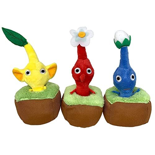 何度でも引っこ抜ける ピクミン 引っこ抜き ぬいぐるみ マスコット 全3種セット 赤ピクミン 青ピクミン 黄ピクミン 約