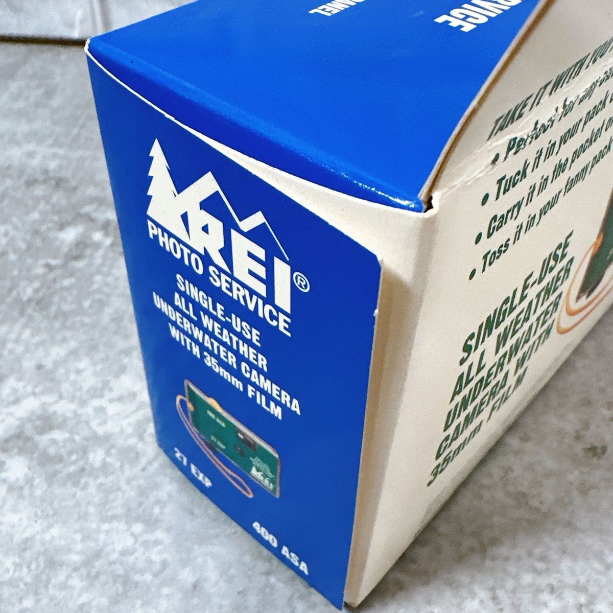 超レア デッドストック アールイーアイ REI 使い捨てカメラ 防水