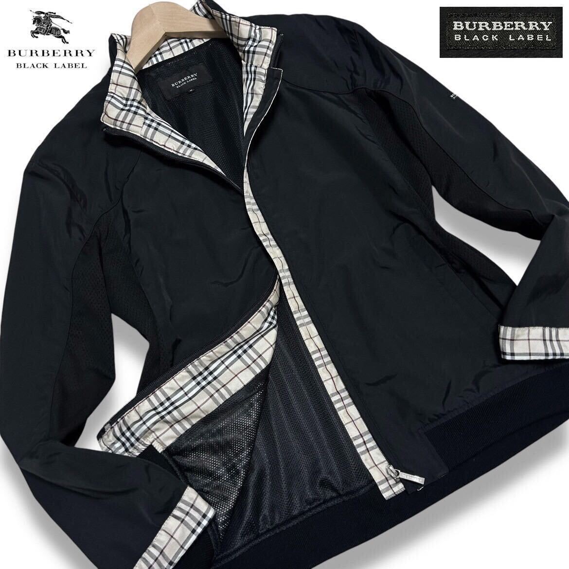 美品 バーバリーブラックレーベル ナイロンジャケット ノバチェック ブルゾン M 美品 バーバリーブラックレーベル ナイロンジャケット ノバ