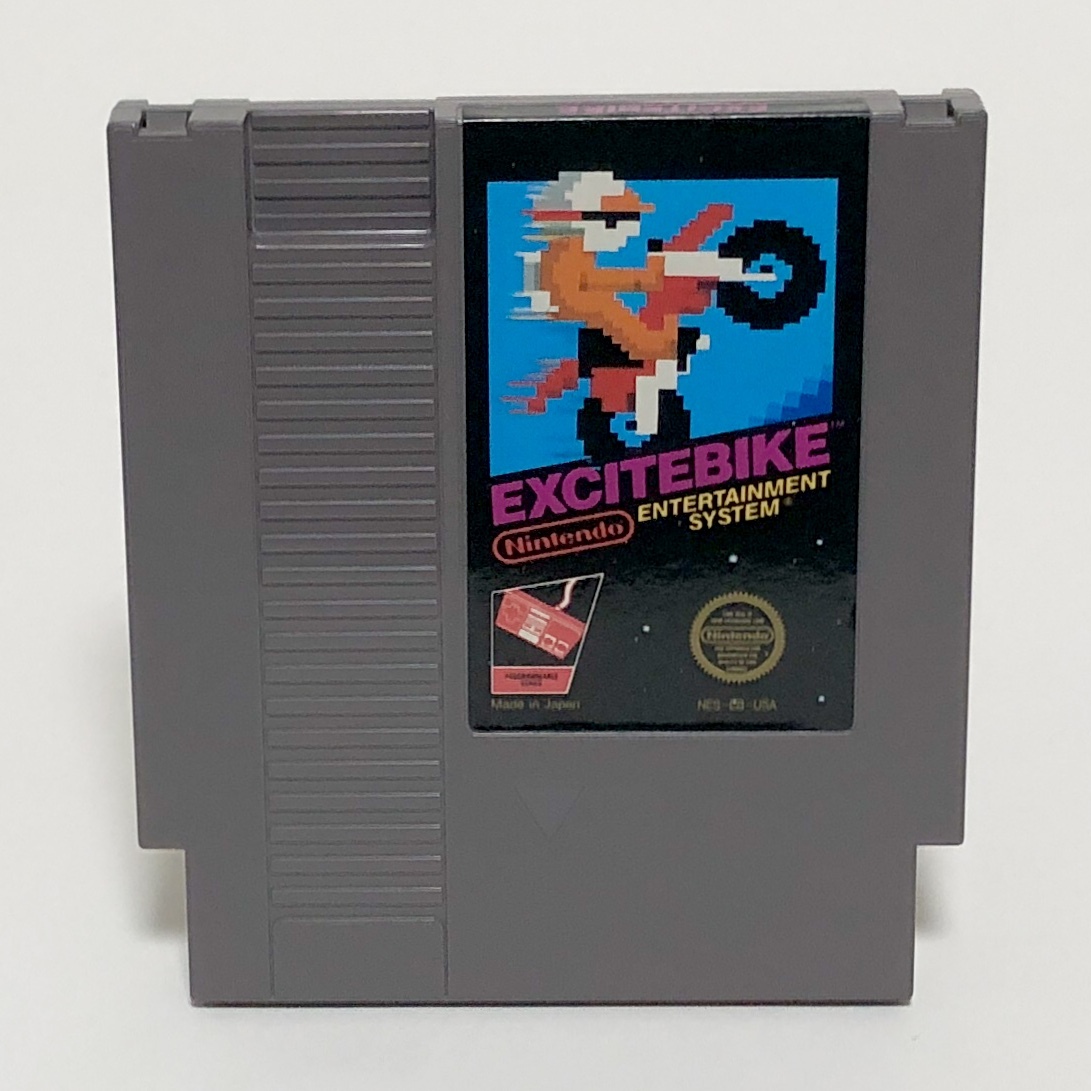 北米版 ファミコン NES エキサイトバイク ソフトのみ 動作確認済み 【3本ネジ・円型ライセンス表記版】 NES Excitebike Cart Only Tested