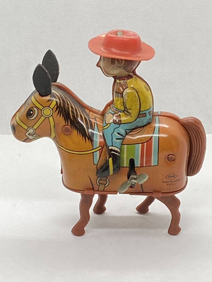 昭和 レトロ 当時物 ブリキ LONELY COWBOY ゼンマイ YONE MADE 昭和 レトロ 当時物 ブリキ LONELY COWBOY ゼンマイ YONE MADE