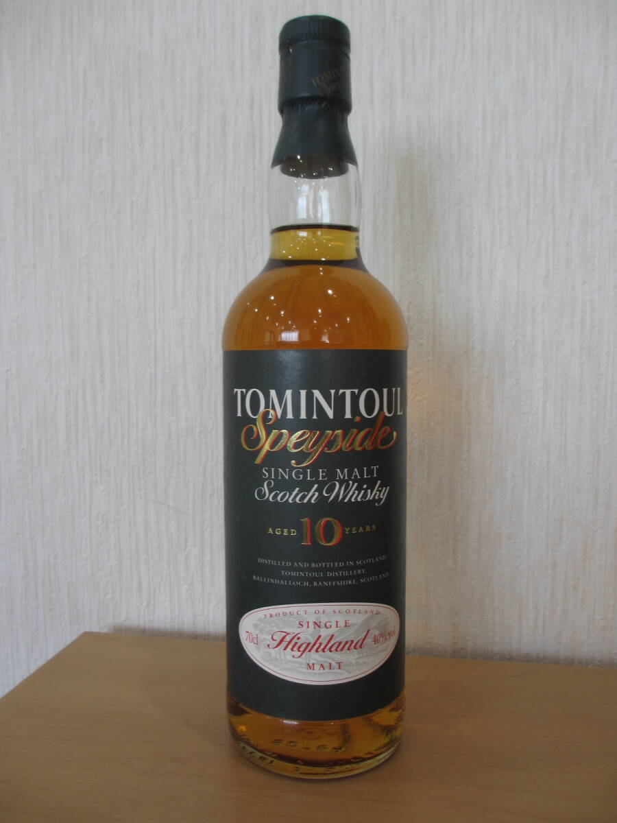 【１円～】【未開栓　古酒】トミントール１０年　TOMINTOUL　10Years　スペイサイドシングルモルト　700ｍｌ　40％　箱なし