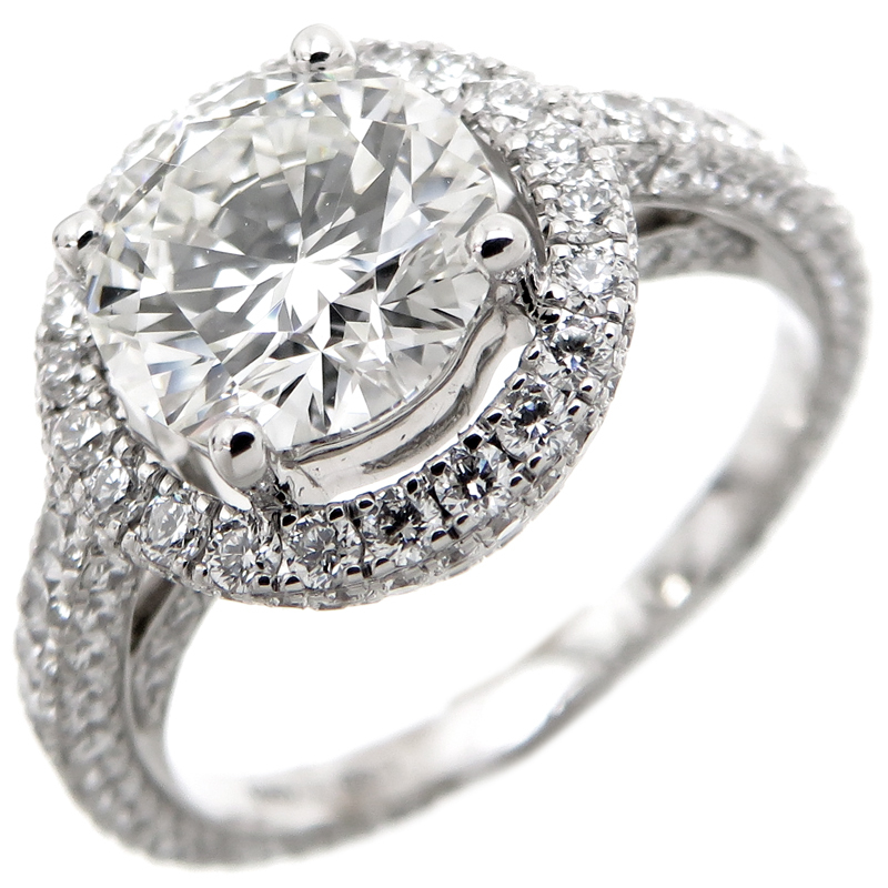 [ Гиндза магазин ]GRAFF graph 1.23ct Constellation раунд бриллиант RGR237 кольцо * кольцо 750 белое золото 8.5 номер DH82666