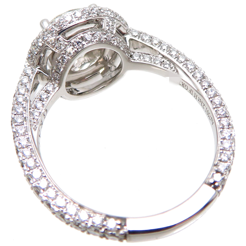 [ Гиндза магазин ]GRAFF graph 1.23ct Constellation раунд бриллиант RGR237 кольцо * кольцо 750 белое золото 8.5 номер DH82666