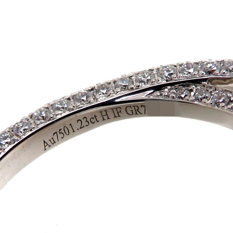 [ Гиндза магазин ]GRAFF graph 1.23ct Constellation раунд бриллиант RGR237 кольцо * кольцо 750 белое золото 8.5 номер DH82666
