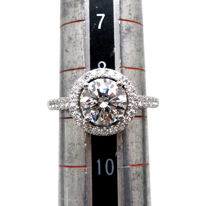 [ Гиндза магазин ]GRAFF graph 1.23ct Constellation раунд бриллиант RGR237 кольцо * кольцо 750 белое золото 8.5 номер DH82666