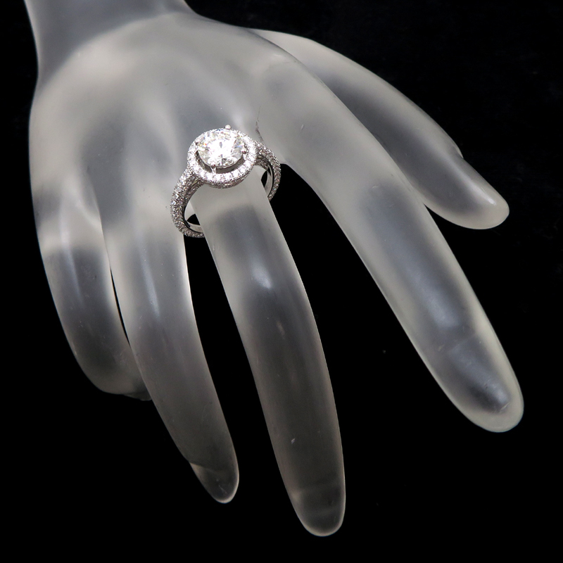 [ Гиндза магазин ]GRAFF graph 1.23ct Constellation раунд бриллиант RGR237 кольцо * кольцо 750 белое золото 8.5 номер DH82666