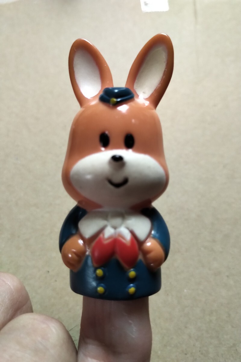 古い指人形 うさぎ ラビット ウサギ 兎 かわいい 6cm 見つめると和みます 昭和レトロ ロバ JAL