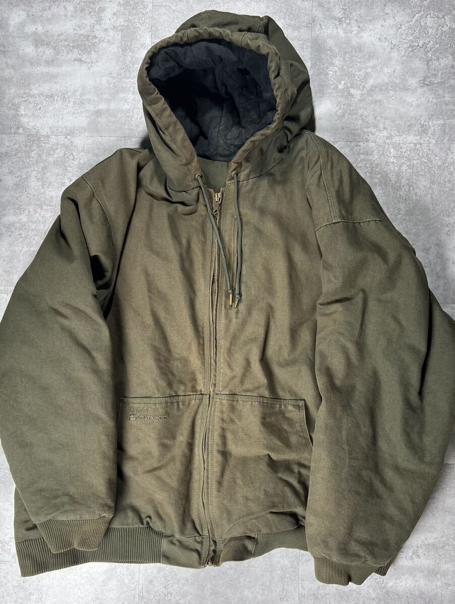 cabelas カベラス ダック地 焦茶 アクティブパーカー 古着 5XL cabelas カベラス ダック地 焦茶 アクティブパーカー 古着 5XL