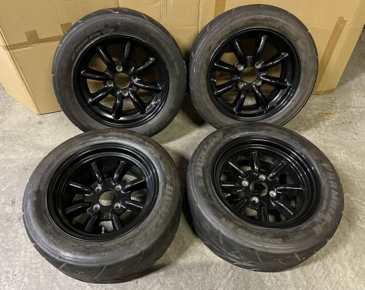 【当時物】RS ワタナベ アルミホイール F8 Rタイプ 4本セット 7J 8J 15インチ PCD114.3×4 Watanabe