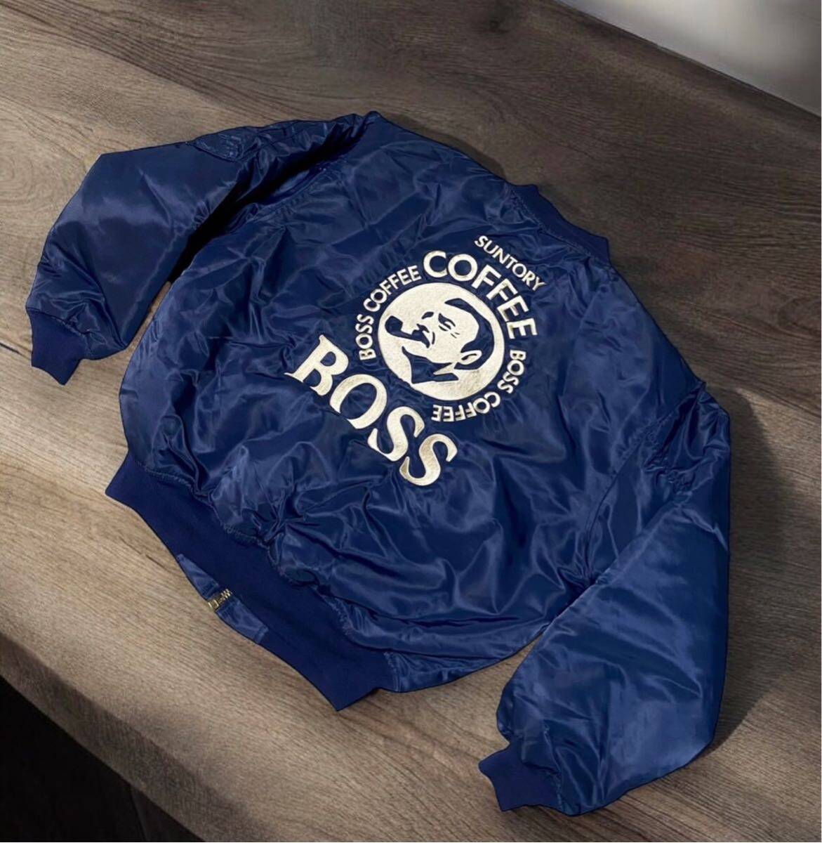 美品】サントリーボス ボスジャン BOSS 豪華 MA-1 中綿 美品】サントリーボス ボスジャン BOSS 豪華 MA-1 中綿