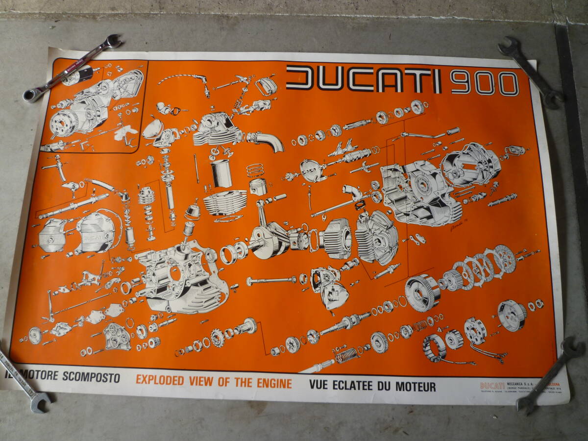 〇ディスモ○ポスター其の1○ドゥガティ○長期保管品○○新品未使用○シミ破れ汚れ有り○