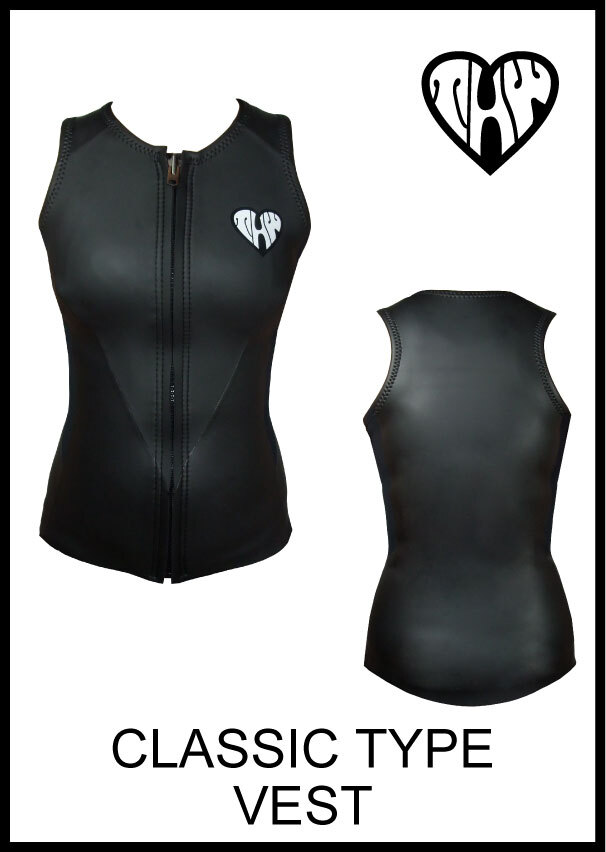 2ｍｍフロントジップベスト　【超伸縮/超軽量素材】サイズはお選びいただけます！　1　thw wetsuits サーフィン/レディースウェットスーツ