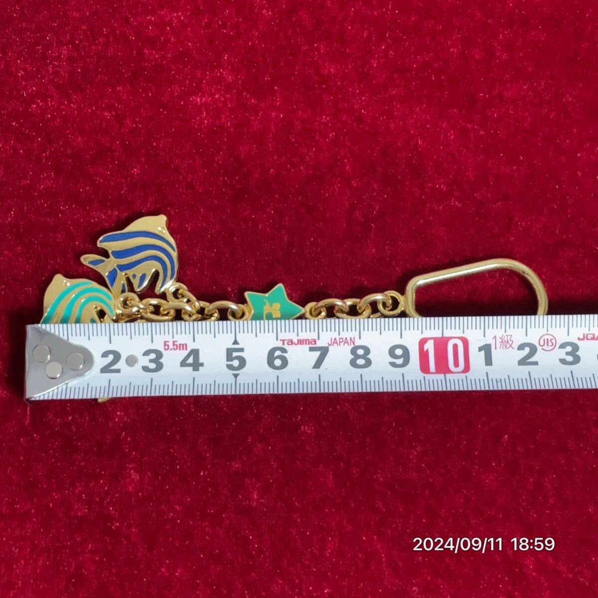 Courrges クレージュ フィッシュ 魚モチーフ ゴールドカラー チャーム キーホルダー キーリング_画像6