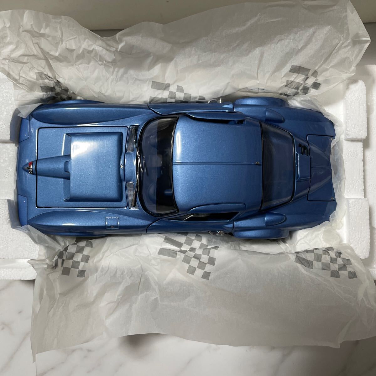 《箱付き》【1/18スケール】Corvette Grand Sport exoto エグゾト 京商 kyosho ミニカー 模型 ポルシェ RLG18020 シボレー コルベット 青